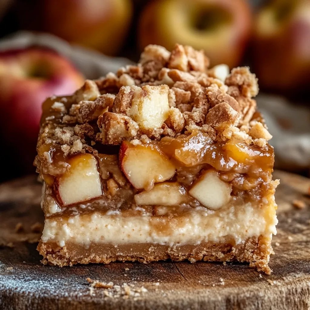 Caramel Apple Cheesecake Bars