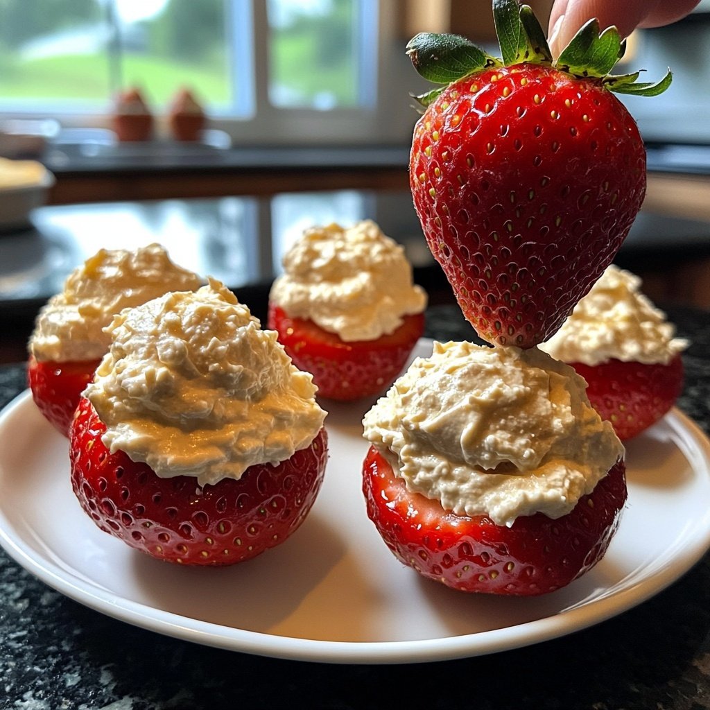 Cheesecake Stuffed Strawberries