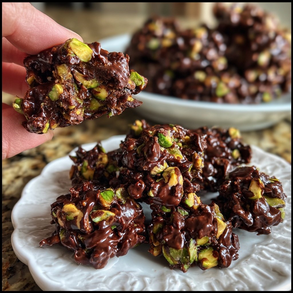 Chocolate Pistachio Snack Clusters