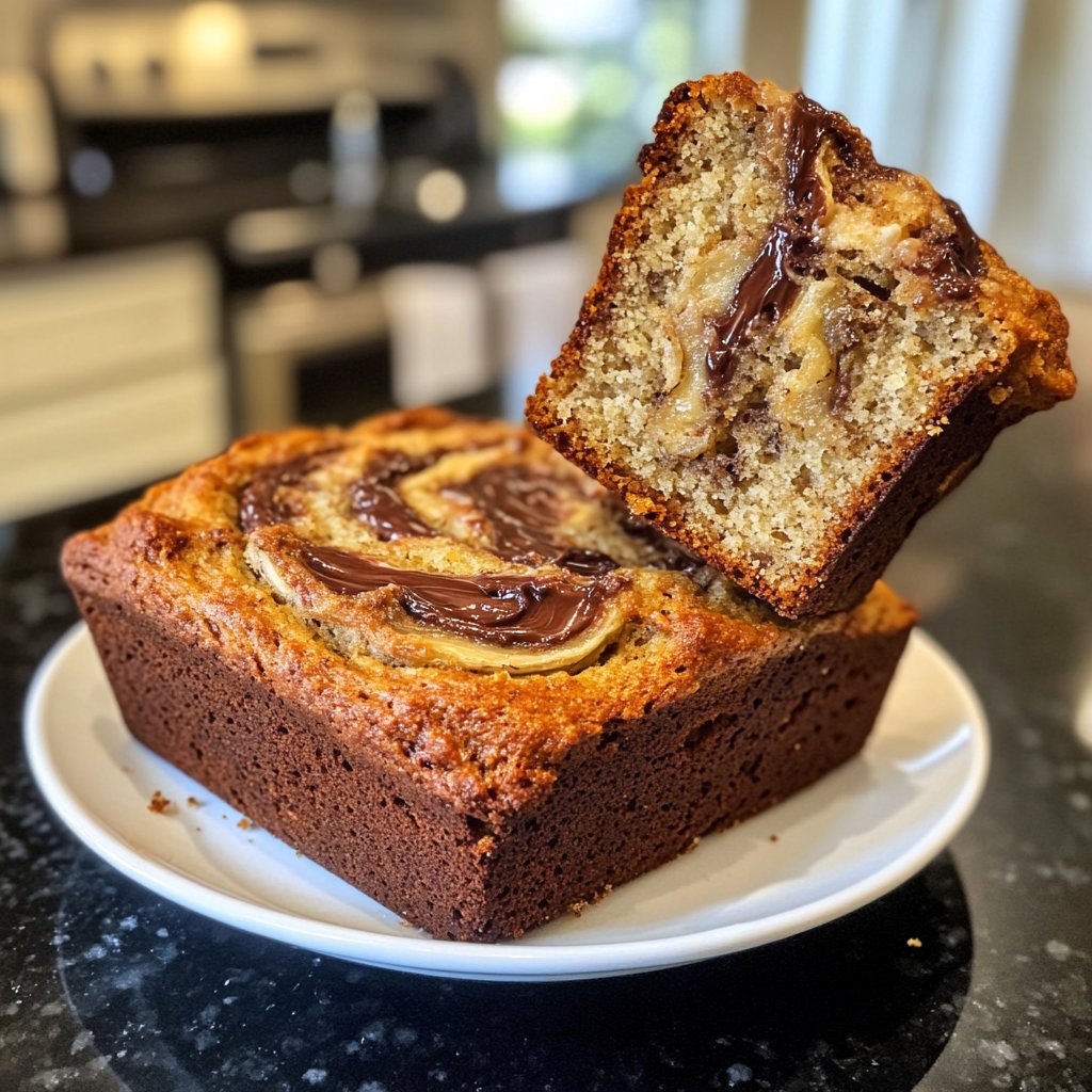 Banana Bread with Nutella Swirl Recipe