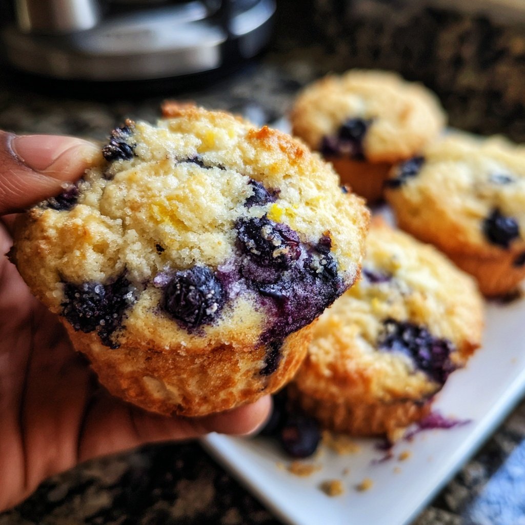 Lemon Blueberry Yogurt Muffins
