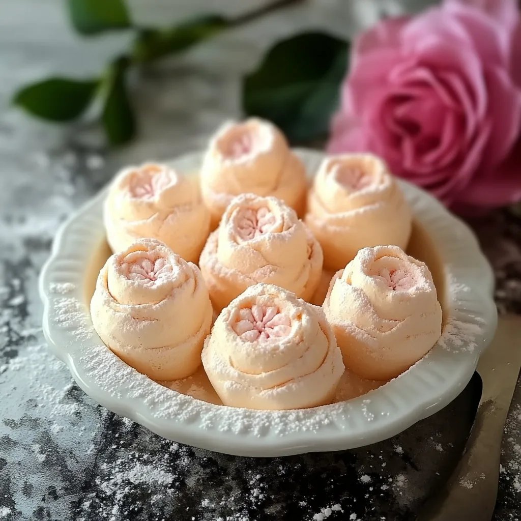 Marshmallows Blooming Roses