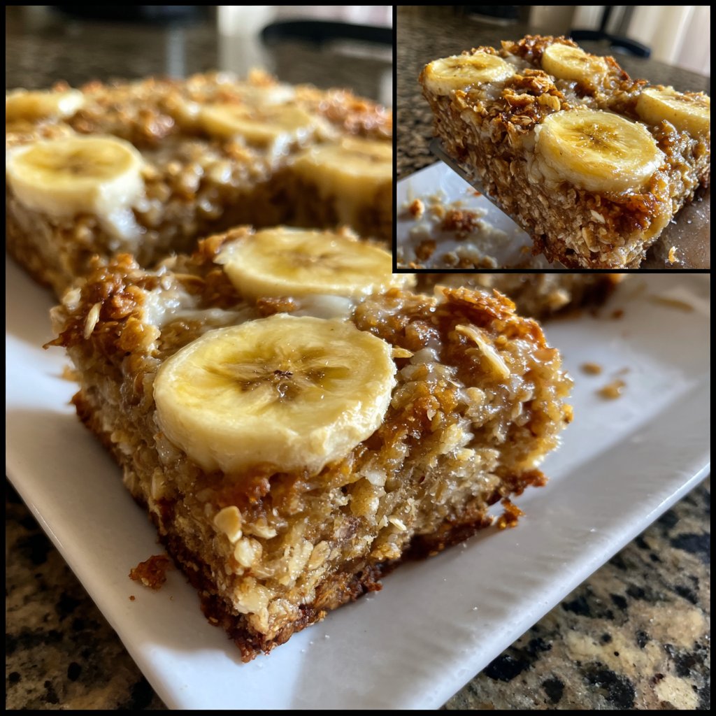 Banana Oat Yogurt Squares