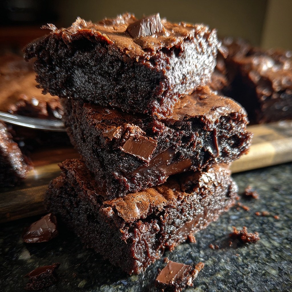 Thick Sourdough Fudge Brownies