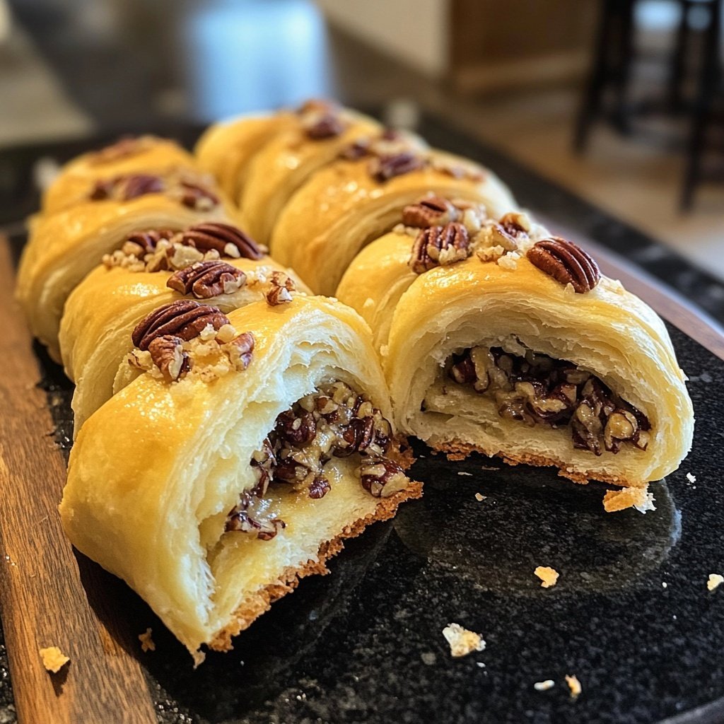 Buttery Crescent Rolls with Pecan Filling