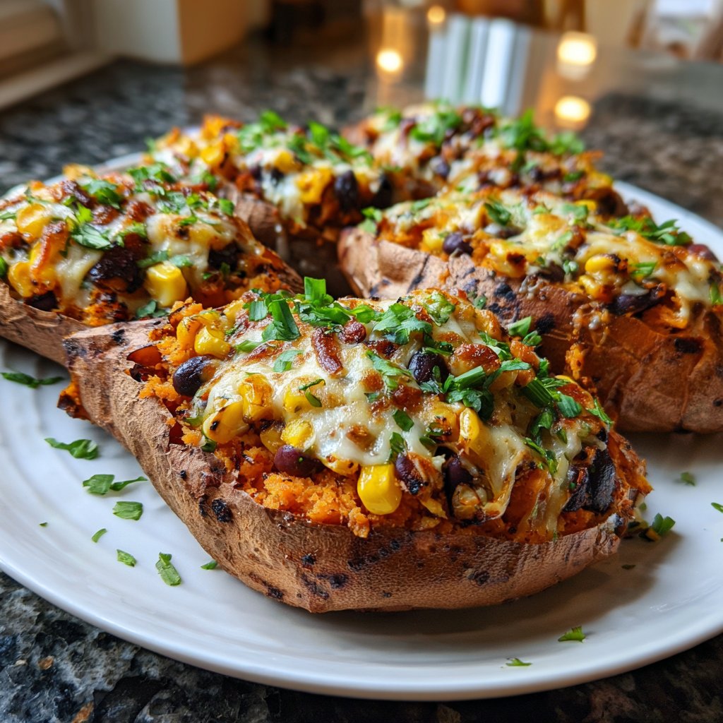 Valentine Dinner Stuffed Sweet Potatoes