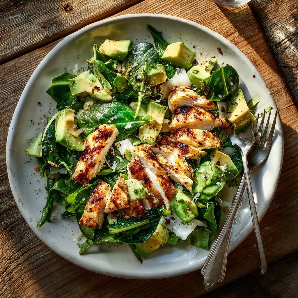 Healthy Chicken Spinach Salad