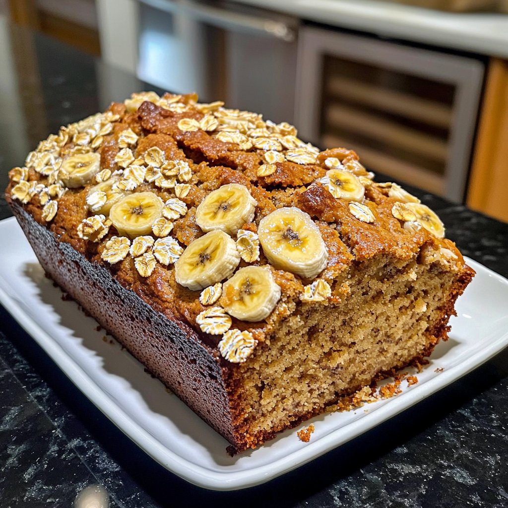 Healthy Banana Bread with Oats Recipe