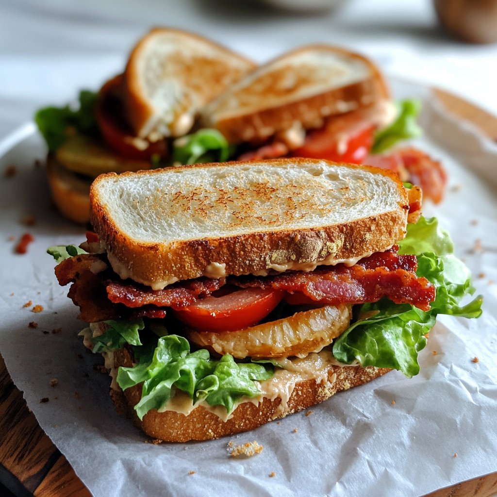 Healthy BLT Sandwich Lunch