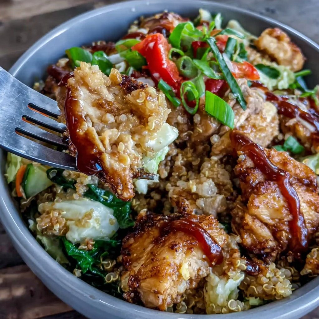 Healthy Dinner Chicken And Quinoa Bowl